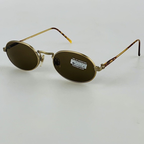 Vogue Sunglasses mod. Florence VO3095 Gold Oval Glass Lenses Tortoise Italy NOS main image 13
